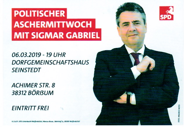 Politischer Aschermittwoch mit Sigmar Gabriel